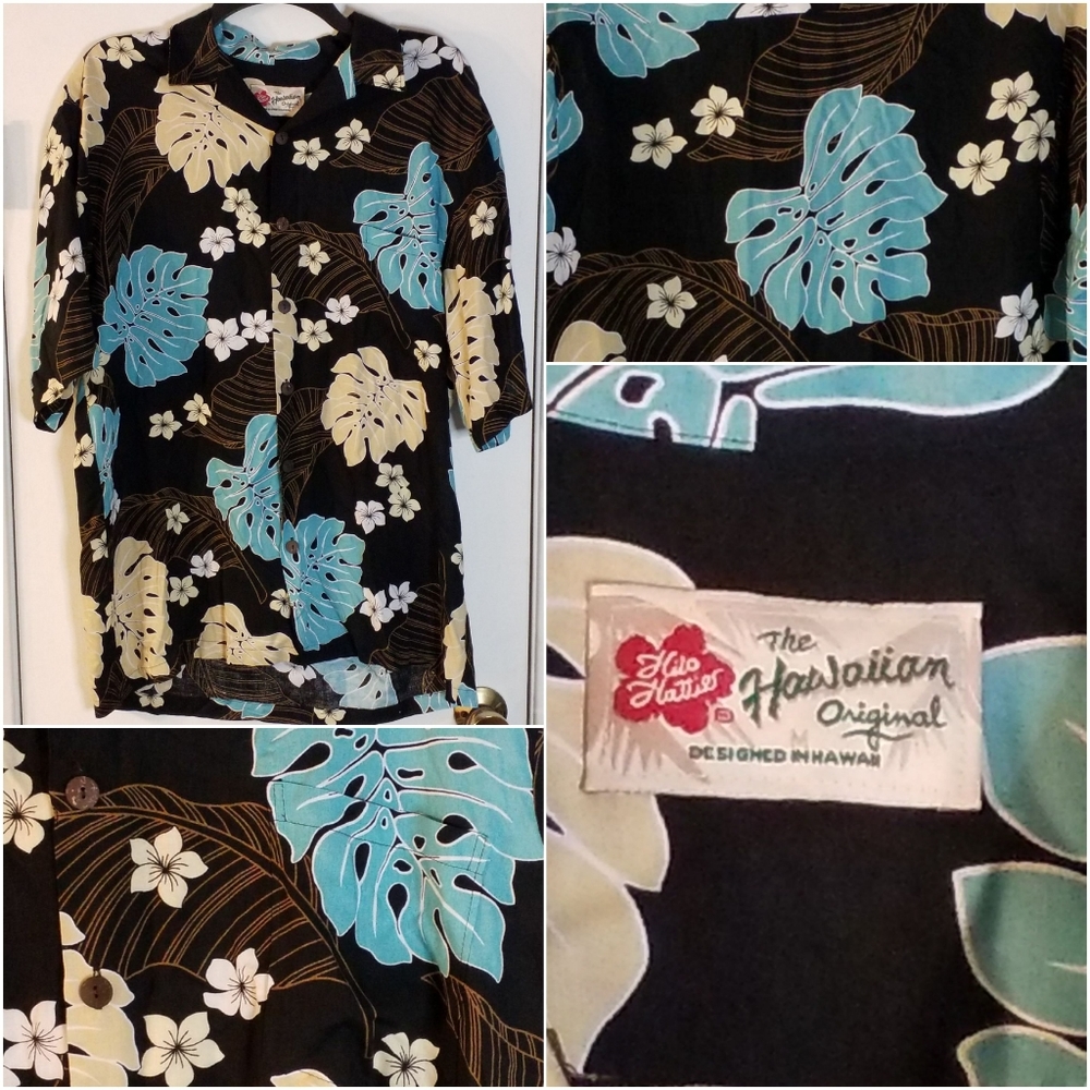 Hilo Hattie Hawaiian Original Mens Shirt Med